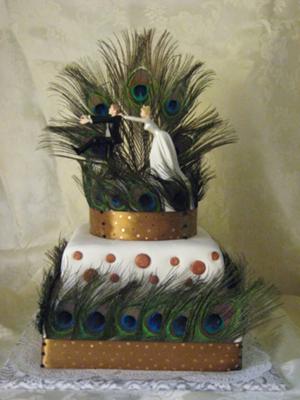 Peacock Wedding Cake Picture 1